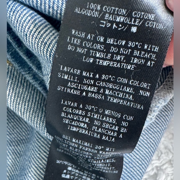 Denim Mini Skirt with Monogram Pattern - Picture 4 of 7